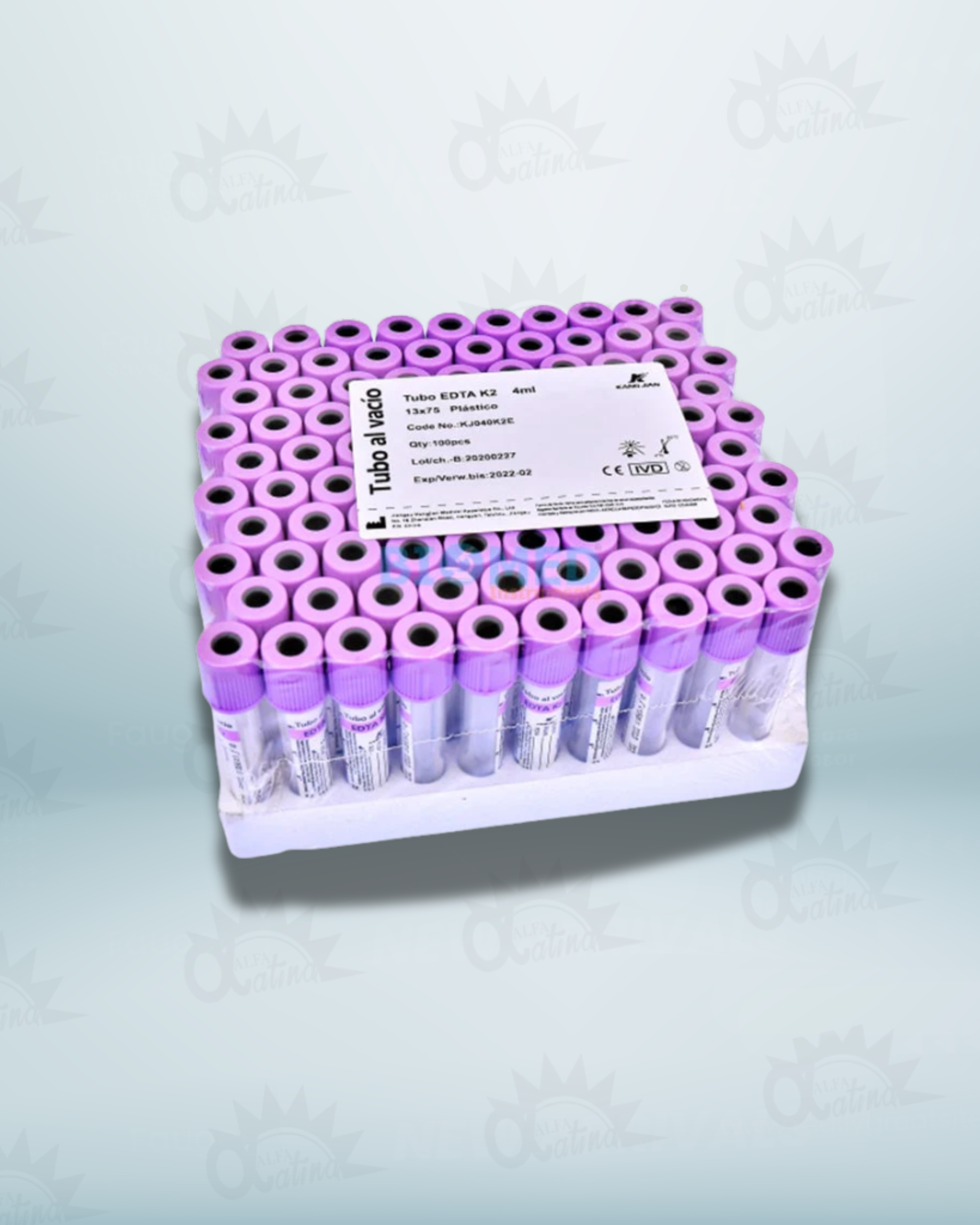 TUBO VACUTAINER ROJO 5.0 ML 13X75  GRADILLA X 100 UND